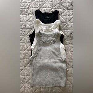 Aerie Black, gray, and White Ribbed Tank Tops
New, only one has tag
